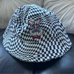 Disney Alice in Wonderland White Rabbit Checker Bucket Hat: NWT